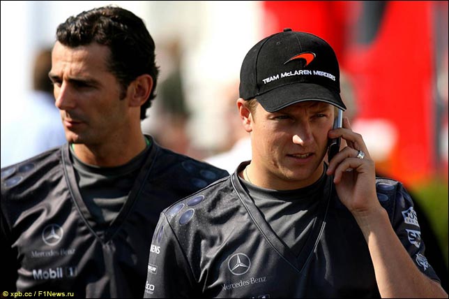 Педро де ла Роса и Кими Райкконен в McLaren. Гран При Германии 2006.