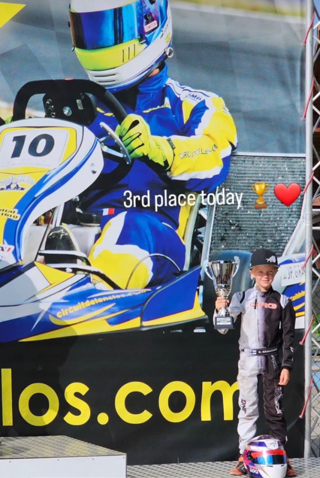 Робин Райкконен, третий призёр очередной картинговой гонки в Швейцарии, фото из социальных сетей