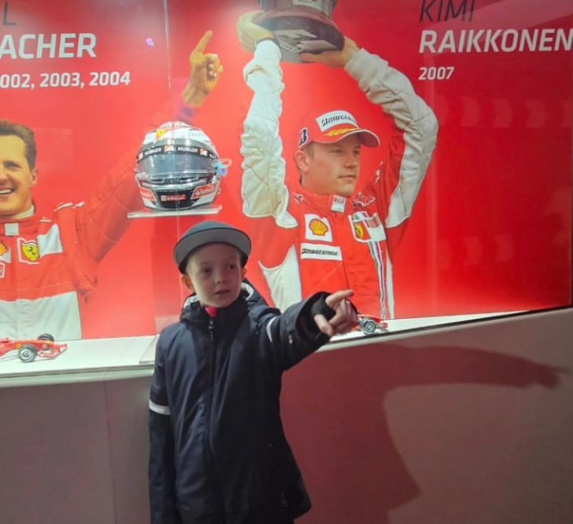Робин Райкконен в музее Ferrari в Маранелло, фото из социальных сетей