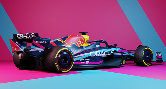 Раскраска машин Red Bull Racing для Гран При Майами