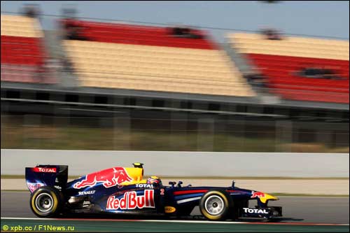 Марк Уэььер, Red Bull Racing. Тесты в Барселоне