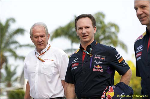 Руководство Red Bull Racing - Хельмут Марко, Кристиан Хорнер и Эдриан Ньюи