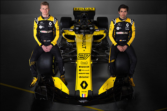 Нико Хюлкенберг и Карлос Сайнс у новой Renault Sport R.S.18