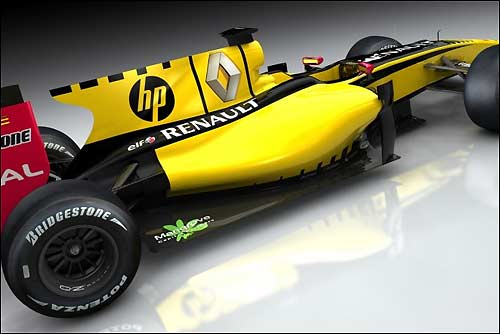 Машина Renault с логотипом HP