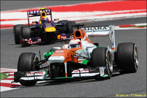 Пол ди Реста и Марк Уэббер на Гран При Испании