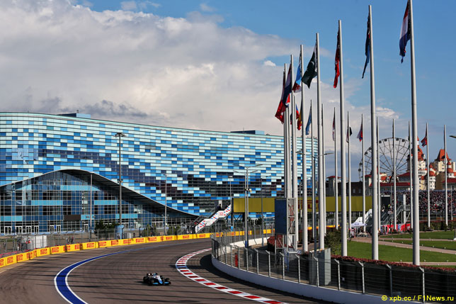 Джордж Расселл на Гран При России, 2019 год