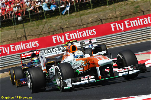 Адриан Сутил на трассе Гран При Венгрии