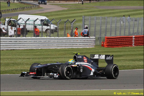 Эстебан Гутьеррес на Гран при Великобритании в 2013 году