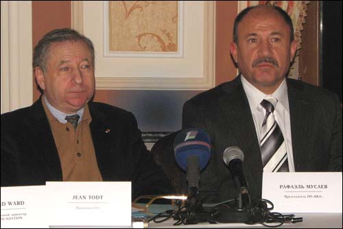 Жан Тодт и Рафаэль Мусаев на пресс-конференции