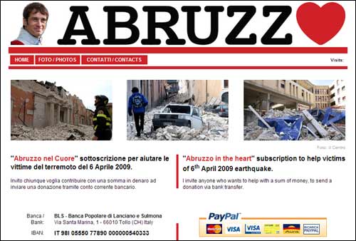 Сайт www.abruzzonelcuore.net