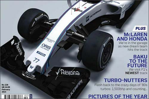 Фото Williams FW37 с обложки февральского номера F1 Racing