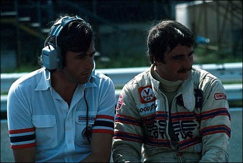 Питер Райт и Найджел Мэнселл на дебютном для британца Гран При Австрии 1980 года
