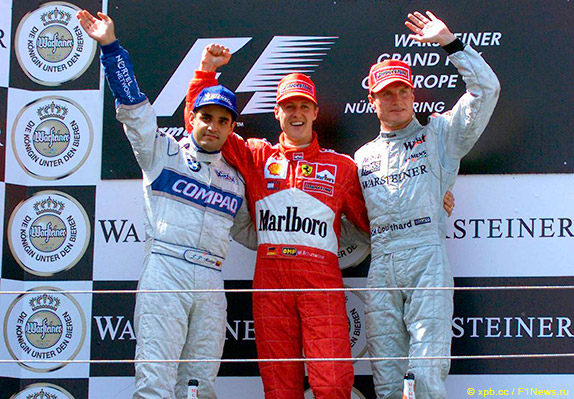 Подиум Гран При Европы 2001 года