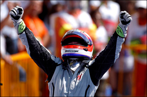 Победитель Гран При Европы 2009 года Рубенс Баррикелло