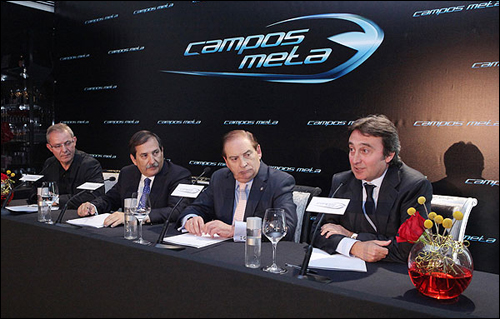 Адриан Кампос и его суровые партнеры на презентации проекта Сampos Meta