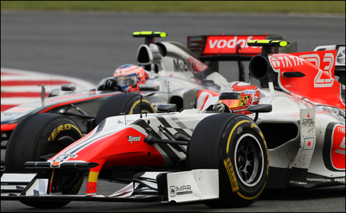 Борьба HRT с McLaren - да и вообще, хоть с кем нибудь - так и осталась мечтой