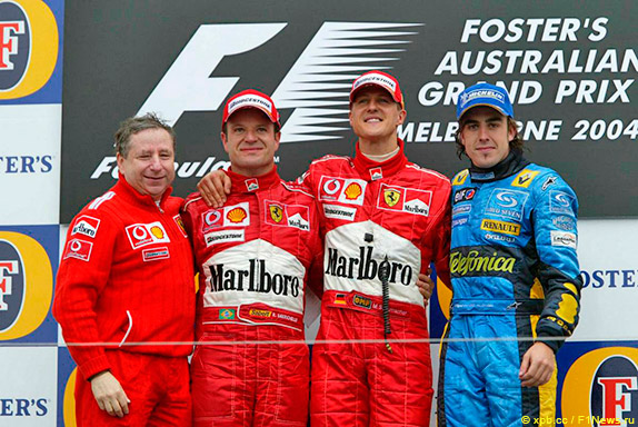 Подиум Гран При Австралии 2004 года