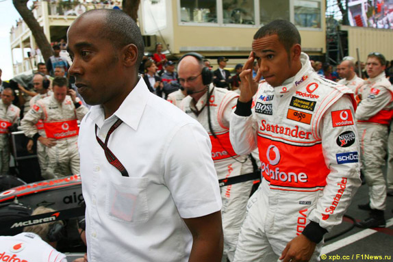 Энтони и Льюис Хэмилтоны на Гран При Монако 2007 года