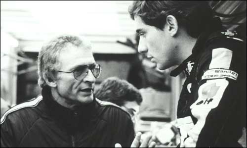 Жерар Дюкаруж с Айртоном Сенной во время совместной работы в Lotus. Середина 80-х