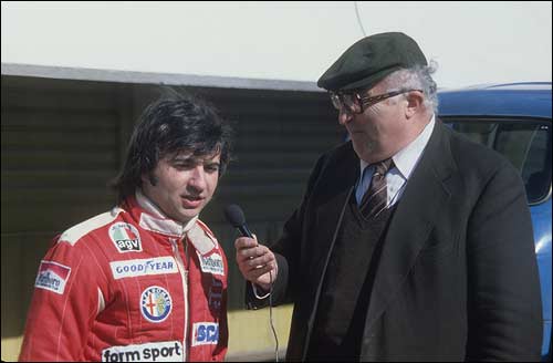 Кити интервьюирует гонщика Alfa Romeo Бруно Джакомелли. Начало 80-х