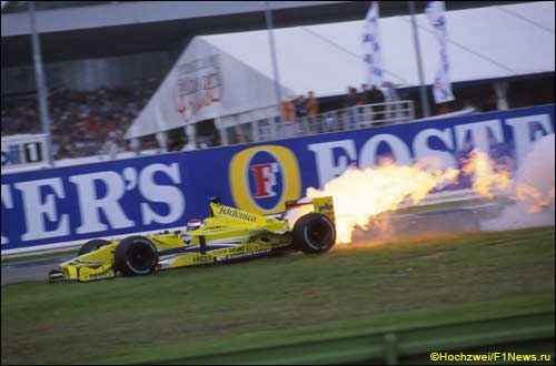 И снова сход. Minardi-Fondmetal Марка Жене на Гран При Германии 2000 г.