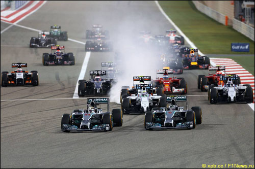 Старт Гран При Бахрейна 2014 года