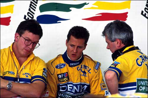 Браун, Михаэль Шумахер и Пэт Симондс, 1993 год