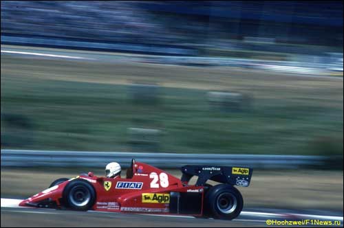 Ferrari Арну на пути к победе в Гран При Германии 1983 года
