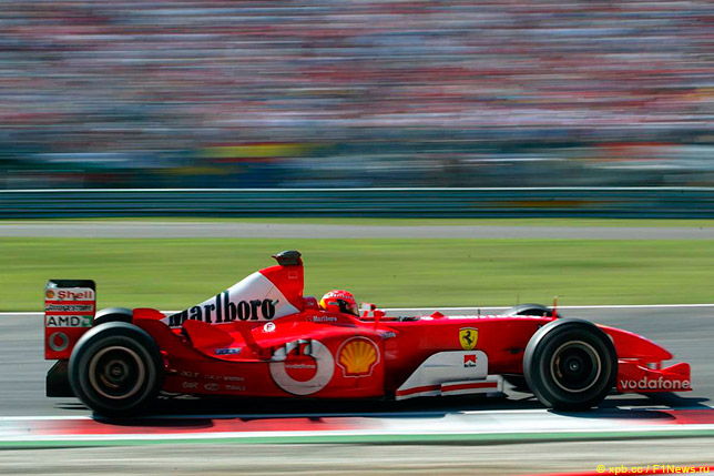 Михаэль Шумахер на Гран При Италии 2003 года