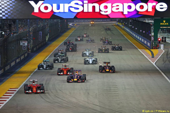 Старт Гран При Сингапура, 2015 год