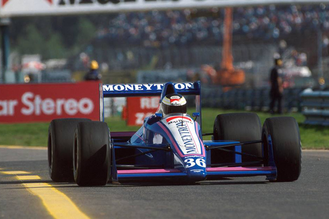 Стефан Йохансон за рулём Onyx ORE-1 на Гран При Португалии 1989 года