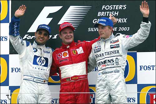 Подиум Гран При Великобритании'03