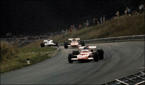 Жаки Икс, Клей Регаццони и Жан-Пьер Бельтуаз на трассе Гран При австрии 1970 года