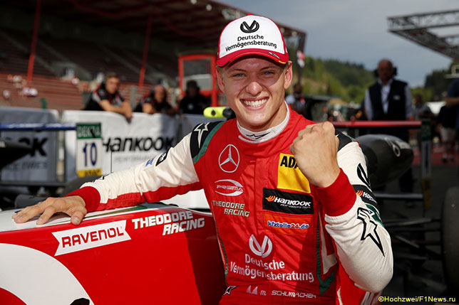 Свою первую победу в европейской Ф3 Мик Шумахер одержал на трассе в Спа