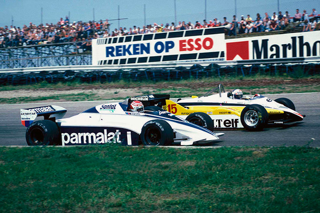 Нельсон Пике и Ален Прост на Гран При Нидерландов 1982 года
