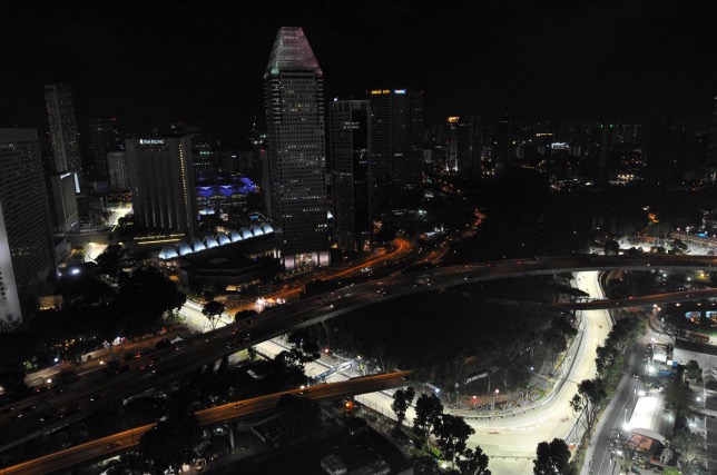 Один из участков трассы Гран При Сингапура