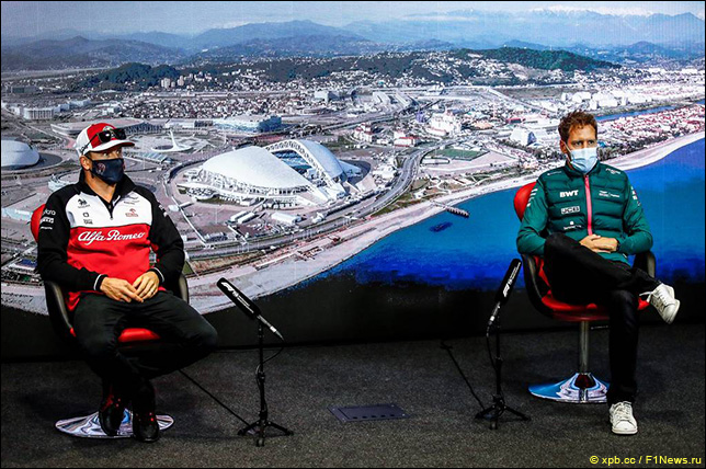 Пресс-конференция с гонщиками в четверг: Кими Райкконен (Alfa Romeo) и Себастьян Феттель (Aston Martin)