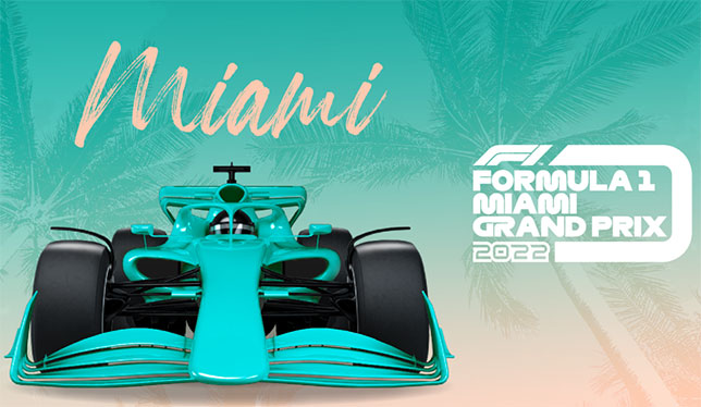 Гран При Майами включён в календарь чемпионата 2022 года, плакат пресс-службы Формулы 1