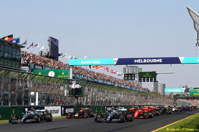 Старт Гран При Австралии, 2019 год