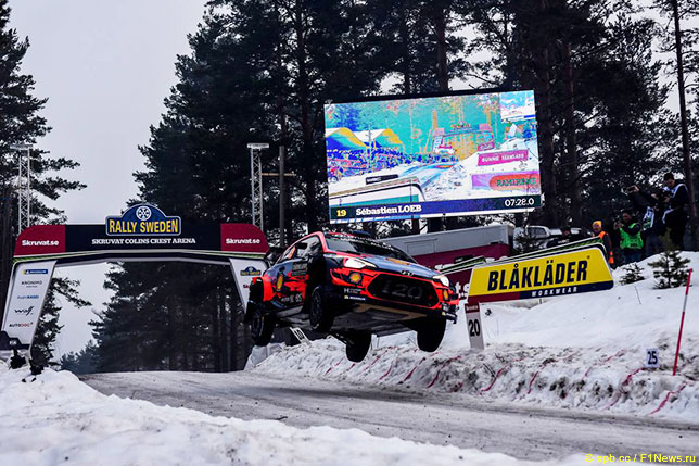 Себастьен Лёб на трассе Rally Sweden, 2019 год
