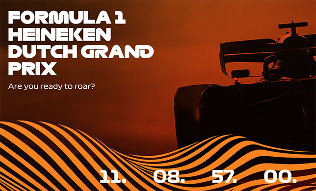 На официальном сайте Гран При Нидерландов идёт отсчёт времени, оставшегося до старта гонки