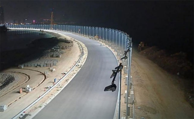 Один из поворотов городской трассы в Джидде, фото пресс-службы Гран При Саудовской Аравии