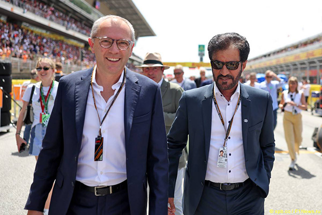 Мохаммед бен Сулайем, президент FIA, и Стефано Доменикали, президент и исполнительный директор Формулы 1