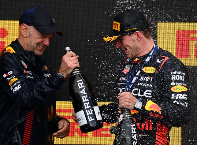 Эдриан Ньюис и Макс Ферстаппен на подиуме Гран При Канады, фото Red Bull Racing