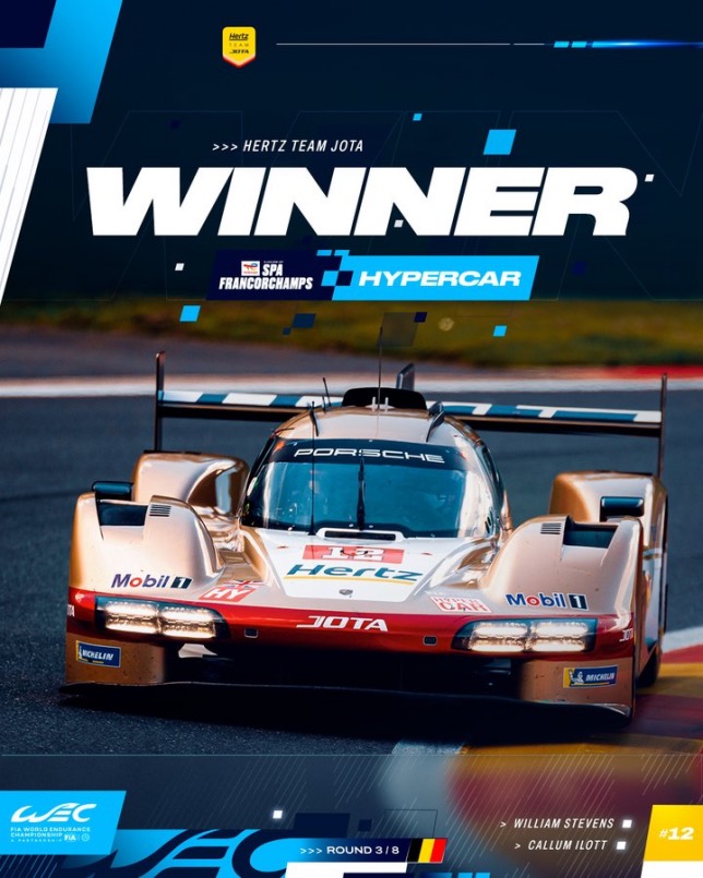 WEC: Гонку в Спа выиграл дуэт Jota на гиперкаре Porsche