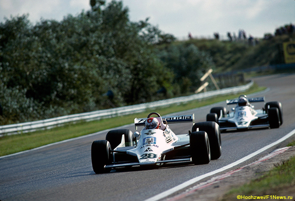 Пилоты Williams Клей Регаццони и Алан Джонс на Гран При Нидерландов 1979 года