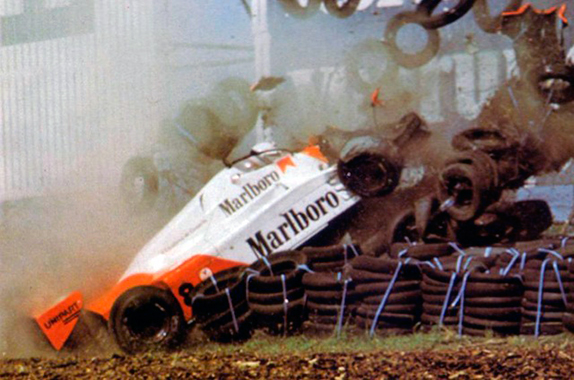 Авария Андреа де Чезариса на квалификации Гран При Нидерландов 1981 года