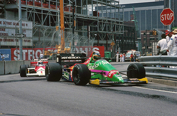 Тьерри Бутсен и Ален Прост на Гран При Детройта 1987 года