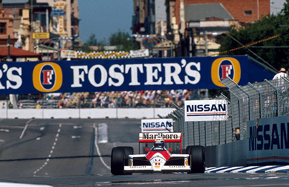 Ален Прост на Гран При Австралии 1988 года. Фото Adelaide GP