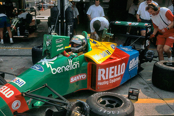 Алессандро Наннини за рулём Benetton на Гран При Германии 1989 года
